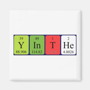 Yinthe periodic table name magnet