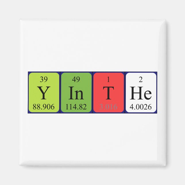 Yinthe periodic table name magnet (Front)