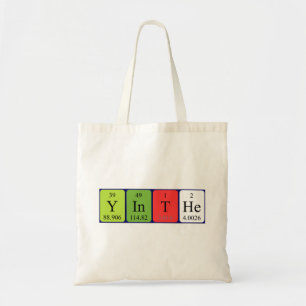 Yinthe periodic table name tote bag