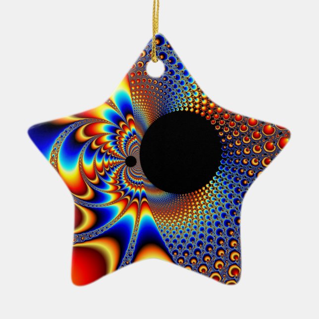 YinYang BigBang Christmas Fractal Ceramic Tree Decoration (Front)