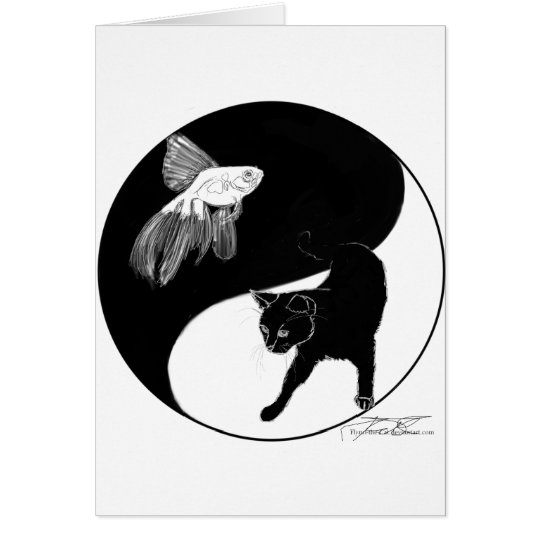 yinyang block colour lineart card