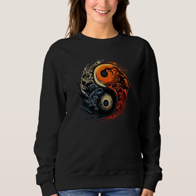 Yinyang Yoga Zen Yin yang Meditation Sweatshirt (Front)