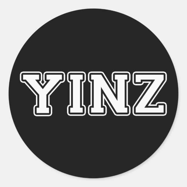Yinz Classic Round Sticker (Front)