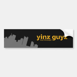 Yinz guyz bumper sticker