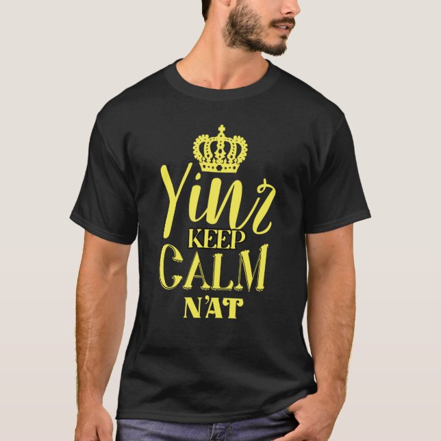 Yinz Keep Calm N At Funny Pittsburgh Carry On For  T-Shirt (Front)