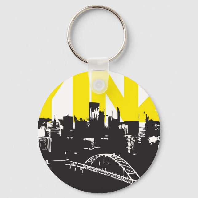 Yinz Pittsburgh Key Ring (Front)