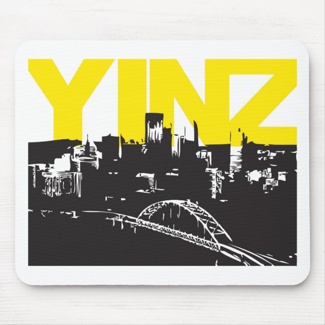 Yinz Pittsburgh Mouse Pad (Front)