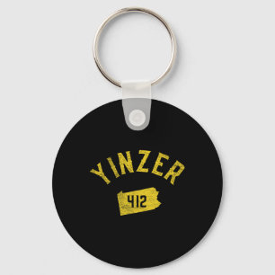 Yinzer Yinz 412 Pennsylvania Keystone State Philad Key Ring