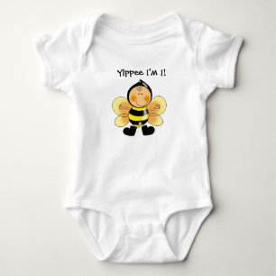 Yippee I'm 1! Baby Bodysuit
