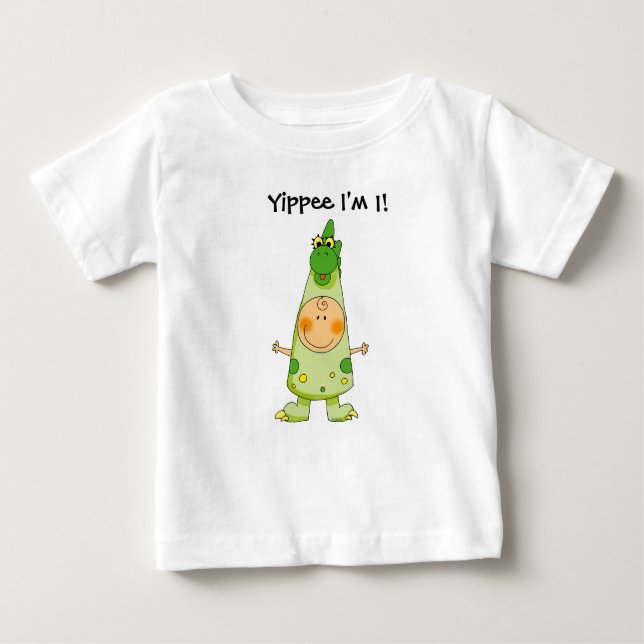 Yippee I'm 1! Baby T-Shirt (Front)