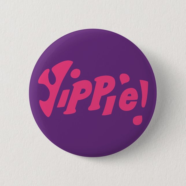 YIPPIE ! Anti-Vietnam War Hippie button (Front)