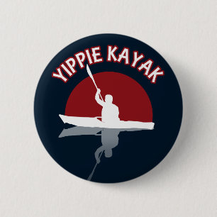 Yippie Kayak 6 Cm Round Badge