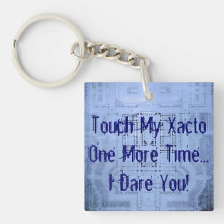Ykyaasw Xacto Funny Architecture Student Blueprint Key Ring