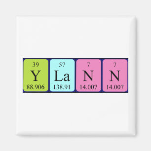 Ylann periodic table name magnet