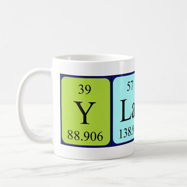 Ylann periodic table name mug (Left)