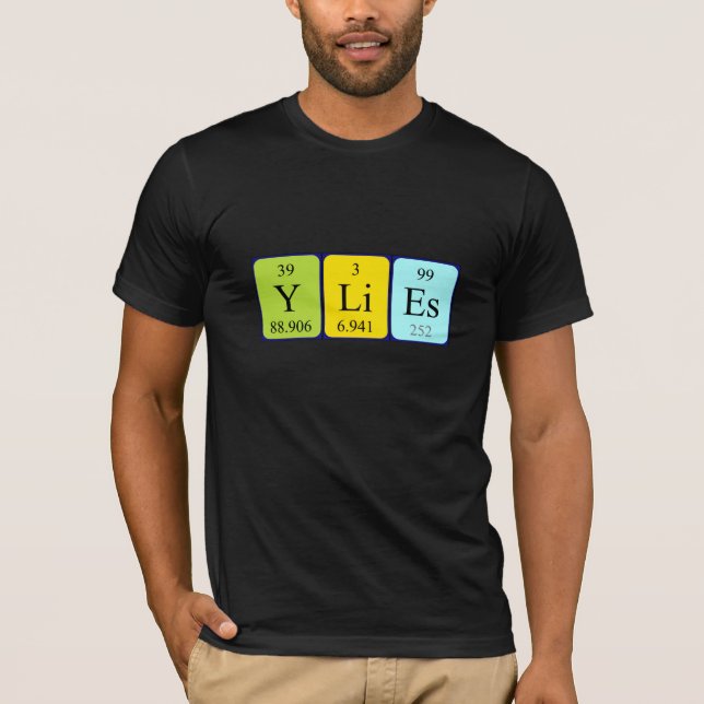 Ylies periodic table name shirt (Front)