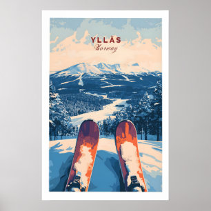 Ylläs Norway Ski Art 1 Poster
