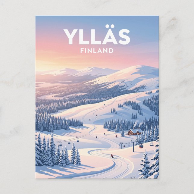 Ylläs Ski Resort Finland Postcard (Front)