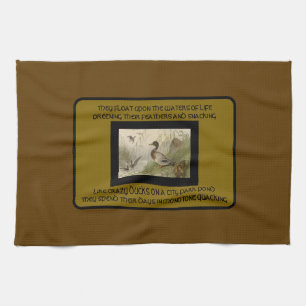YNOTME Monotone Quacking3  Tea Towel