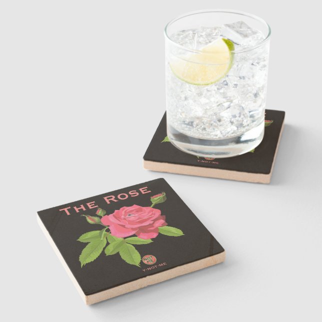 YNOTME THE ROSE Sandstone Coaster (Side)
