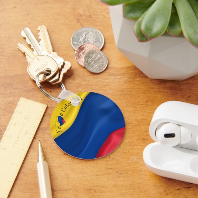 Yo Amo A Colombia Flag Key Ring (Desk)