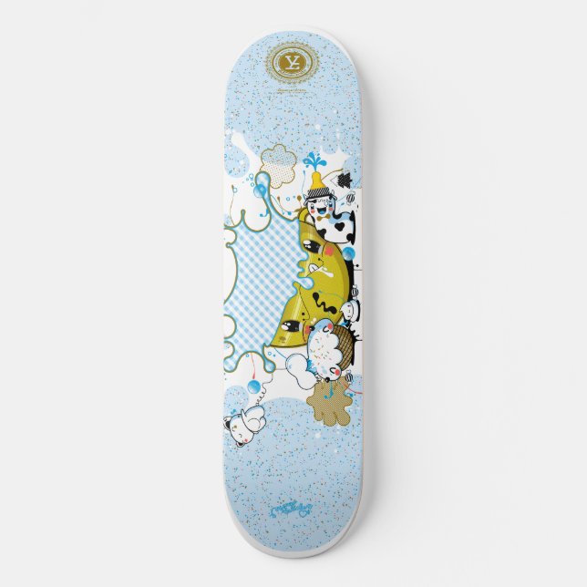 Yo Amo La Leche "Merendando" Skateboard (Front)