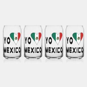 Yo Amo Mexico Can Glass