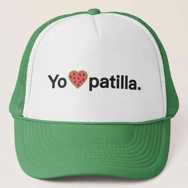 Yo Amo Patilla Green Trucker Hat (Front)