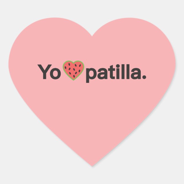 Yo amo Patilla Sticker (Front)