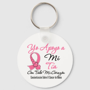 Yo Apoyo a Mi  Tía - Cáncer de Mama Key Ring