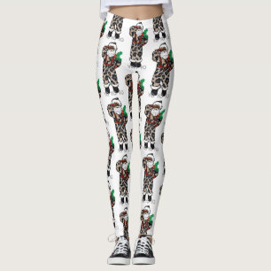 yo black santa leggings