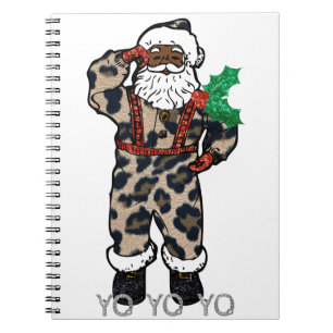yo black santa notebook