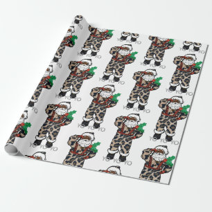 yo black santa wrapping paper