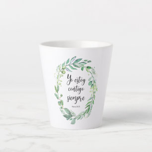 Yo estoy contigo siempre - Spanish bible verse Latte Mug