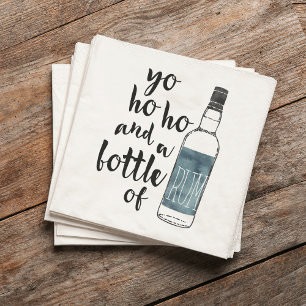 Yo Ho Ho and a Bottle of Rum Pirate Napkin