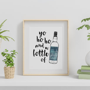 Yo Ho Ho Bottle of Rum   Art Print