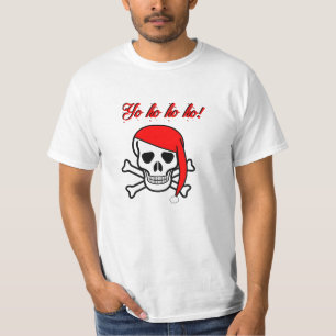 Yo ho ho ho - Christmas skull and crossbones. T-Shirt