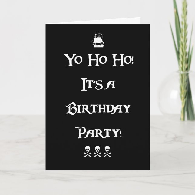 Yo Ho Ho Pirate Birthday Party Invitation (Front)