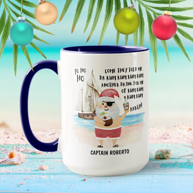 Yo Ho Ho Pirate Santa Ship Rum Christmas Mug (Creator Uploaded)