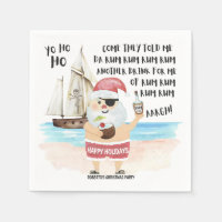 Yo Ho Ho Pirate Santa Ship Rum Christmas