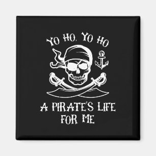 Yo Ho Yo Ho A Pirate's Life For Me Spooky Skeleton Magnet