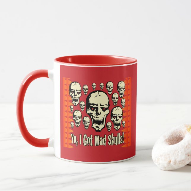 Yo I Got Mad Skulls Gfx BG-02 Combo Mug (With Donut)