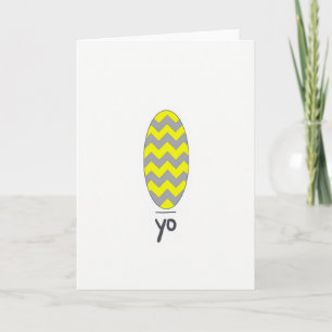 Yo Modern Graphic Art Card