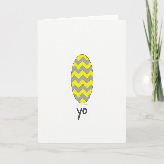 Yo Modern Graphic Art Card (Front)