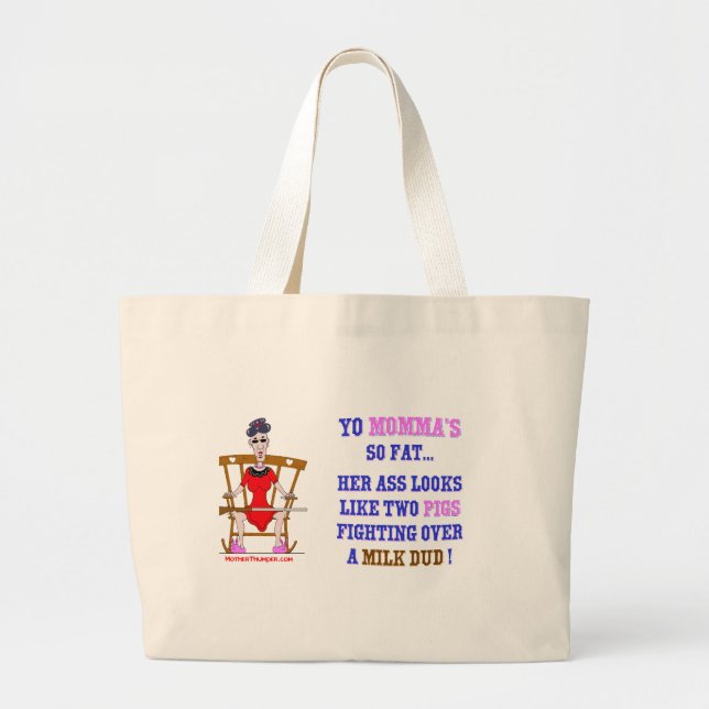 Yo Momma # 03 Large Tote Bag (Front)
