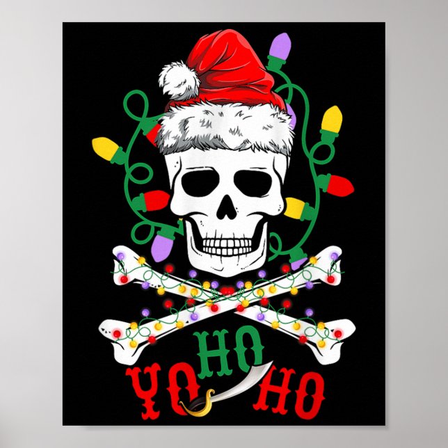 Yo S Ho Rate Boat Cruise Xmas Skull Crossbones Chr Poster (Front)