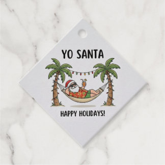 Yo Santa Funny Summer Christmas Tropical Holiday Favour Tags