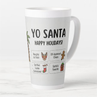 Yo Santa Funny Summer Christmas Tropical Holiday Latte Mug