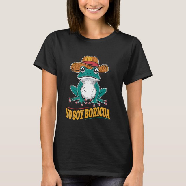 Yo Soy Boricua Coqui Puerto Rico Puerto Rican T-Shirt (Front)