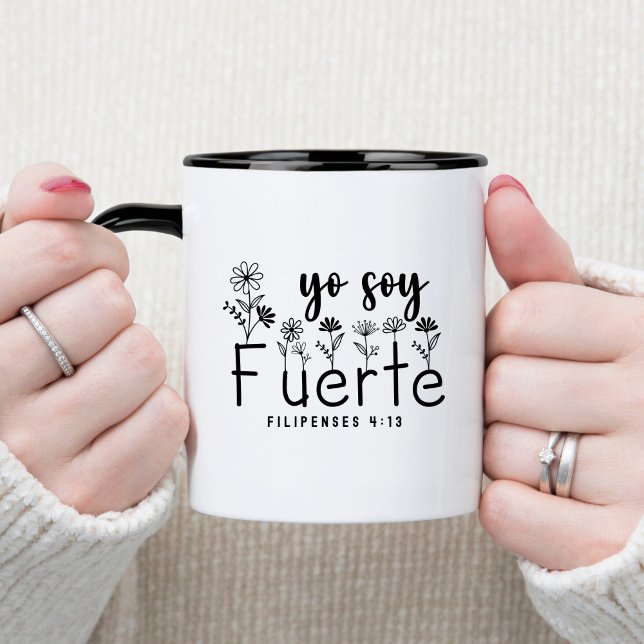 Yo Soy Fuerte Spanish Christian Coffee Mug (Creator Uploaded)